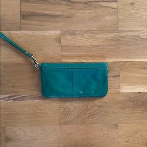 Coach Teal Wristlet
